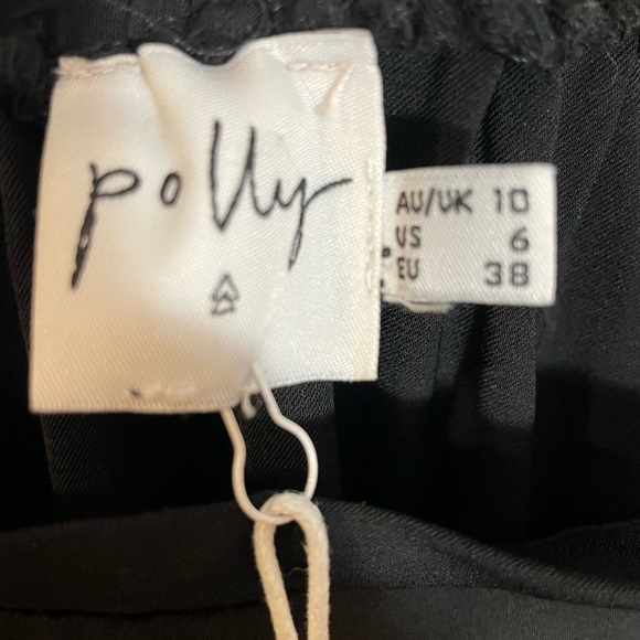 NWT Princess Polly Off The Shoulder Playsuit Bell Sleeve Romper Black Sz 6 - Picture 2 of 12